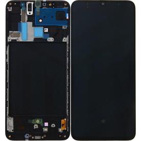 LCD Дисплей за Samsung SM-A705 GH82-19747A Galaxy A70 Тъч скрийн с рамка Черен Оригинал Service Pack
